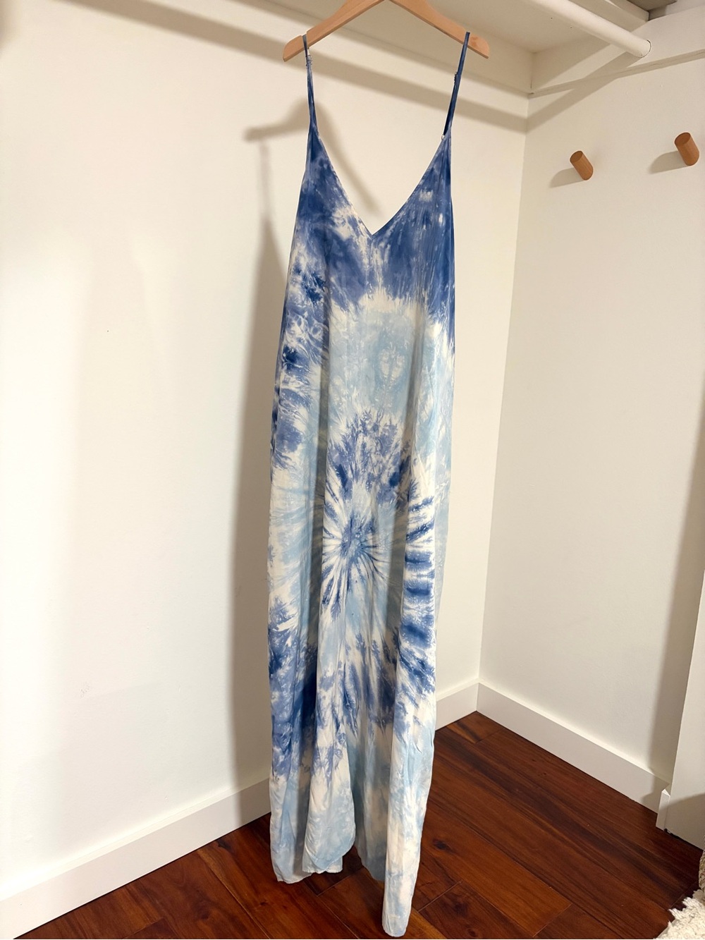 Lovestitch | Women’s | Blue Tie-Dye Maxi Slip Dress | S/M